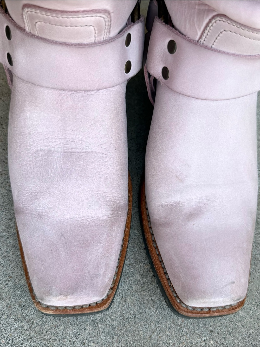 Rare Vintage FRYE Harness 12R Pink Floral Boots - Picture 7 of 11